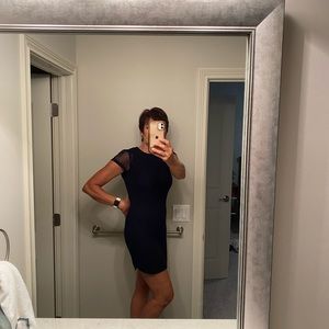 Fun weave Navy Banana Republic dress